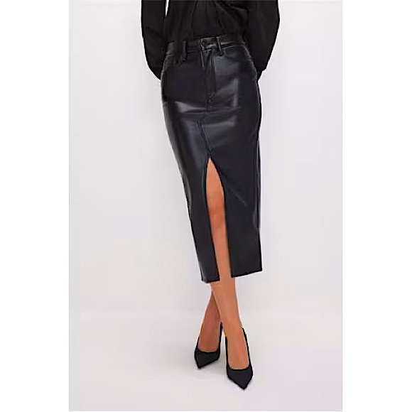 PS PAUL SMITH Leather MIDI Skirt - Picture 3 of 10